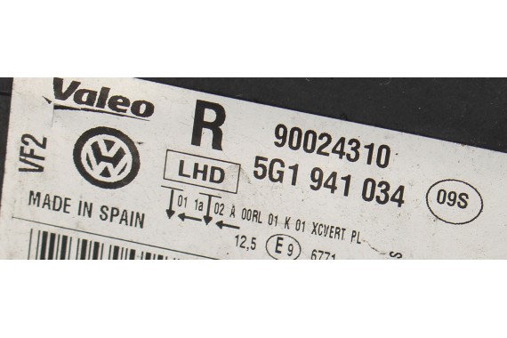 VW GOLF 7 VII LAMPA PRZEDNIA PRZÓD LAMPY 5G 5G1941033 5G1941034 4G0907697G 8K0941597A 3D0941329A 5G1941039 5G1941040 5G1941033