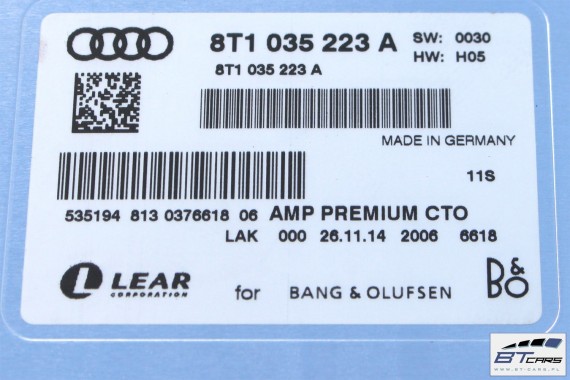 AUDI Q5 FL GŁOŚNIKI WZMACNIACZ BANG OLUFSEN 8R 8T1035223A 8R0035416 8R0035399B 8R0035397A 8R0035399C 8R0035411A 8R0035382A LIFT