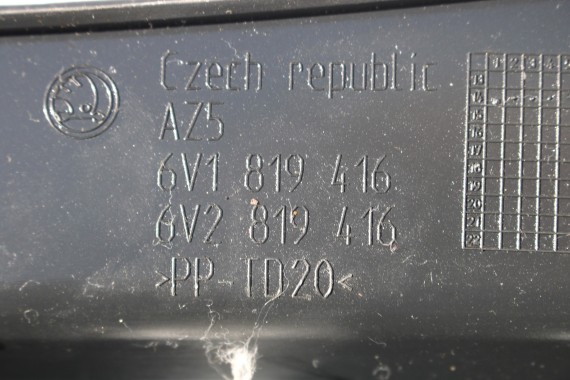 SKODA FABIA PODSZYBIE 6V1819403 6V1819404 ODRZUTNIK WODY 6V1 819 403 6V1 819 404 STRONA LEWA PRAWA  6V 6V1819415 6V1819416