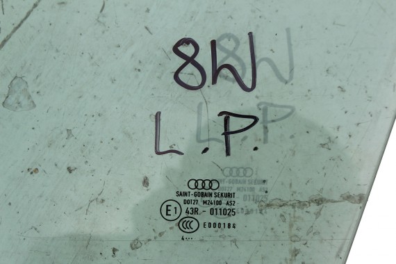 AUDI A4 SZYBA DRZWI LEWE 8W0845201 lewa przód przednia 8W0 845 201 kierowcy rok 2014 kolor E1 AS2 zielony drzwiowa 8W