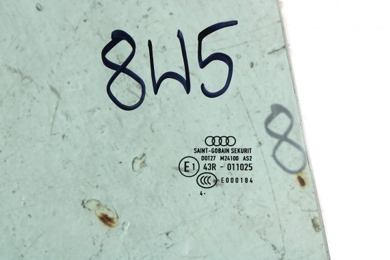 AUDI A4 SEDAN SZYBA DRZWI PRAWE 8W5845206 tył  8W5 845 206 prawa tylna kolor E1 zielony drzwiowa rok produkcji 2014 8W5845206