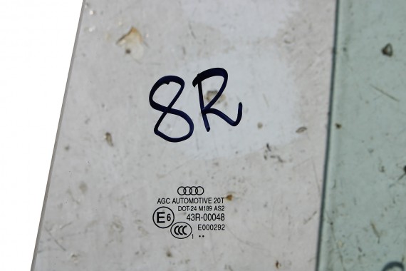 AUDI Q5 SZYBA DRZWI LEWE 8R0845205  lewa tylna drzwiowa rok produkcji 2011 kolor zielony E6 AS2 8R0 845 205 8R tył tylna