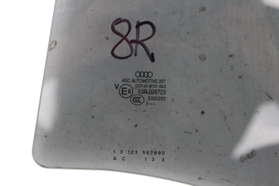 AUDI Q5 SZYBA DRZWI LEWE 8R0845205  lewa tylna drzwiowa rok produkcji 2012 przyciemniana  E6 AS3 8R0 845 205 8R FL tył tylna