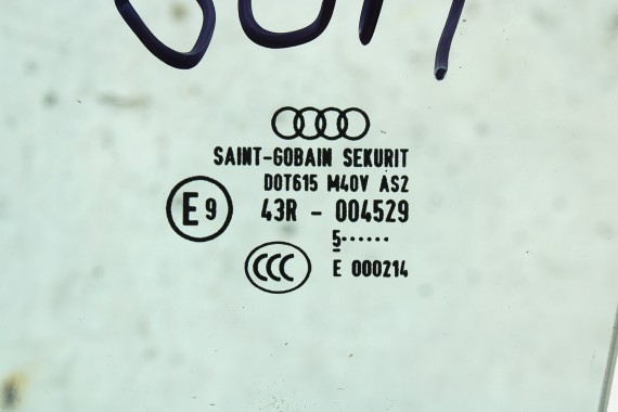 AUDI Q5 SZYBA DRZWI LEWE 80A845205 lewa tylna drzwiowa rok produkcji 2015 zielona E9 AS2 80A 845 205  80A FY