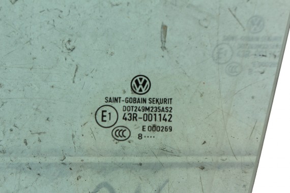 VW POLO SZYBA DRZWI LEWE 6Q4845201 6Q4845201C lewa przód przednia 6Q4 845 201 C kierowcy rok 2008  E1 AS2 zielony drzwiowa 9N