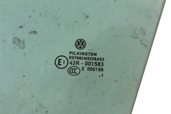 VW POLO SZYBA DRZWI LEWE 6R3845201 lewa przód przednia 6R3 845 201 kierowcy rok 2011 E1 AS2 zielony wersja 3-drzwiowa 6R 6C