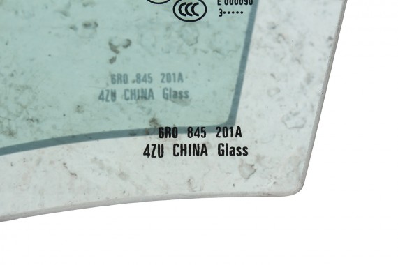 VW POLO SZYBA DRZWI LEWE 6R0845201A lewa przód przednia 6R0 845 201 A  kierowcy rok 2013 E4 AS2 zielony drzwiowa 6R4 6R 6C