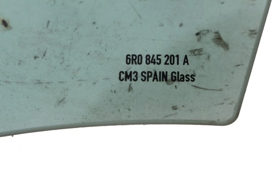 VW POLO SZYBA DRZWI LEWE 6R0845201A lewa przód przednia 6R0 845 201 A  kierowcy rok 2014 E9 AS2 zielony drzwiowa 6R4 6R6 6R 6C
