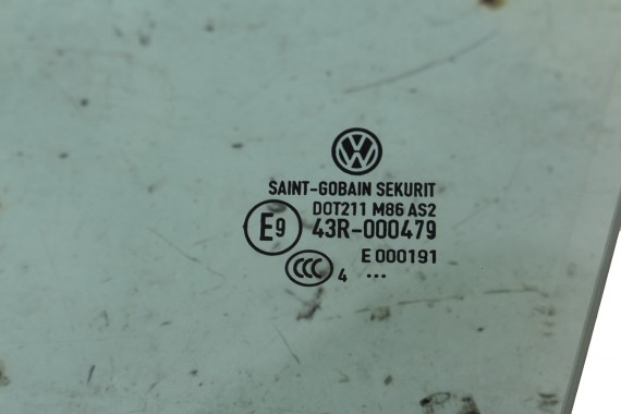 VW POLO SZYBA DRZWI LEWE 6R0845201A lewa przód przednia 6R0 845 201 A  kierowcy rok 2014 E9 AS2 zielony drzwiowa 6R4 6R6 6R 6C