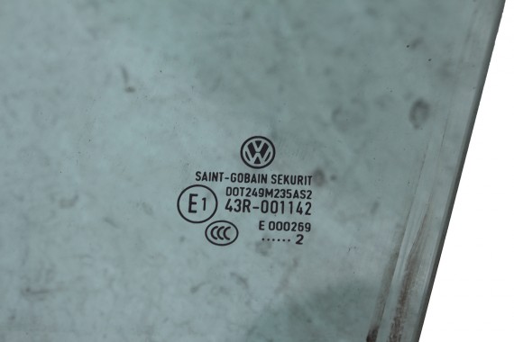 VW POLO SZYBA DRZWI LEWE 6R0845201A lewa przód przednia 6R0 845 201 A  kierowcy rok 2012 E1 AS2 zielony drzwiowa 6R4 6R6 6R 6C