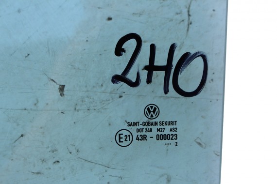 VW AMAROK SZYBA DRZWI LEWE 2H7845205 lewa TYŁ tylne 2H7 845 205  rok 2012  E21  AS2 zielona drzwiowa  2H, 2H6