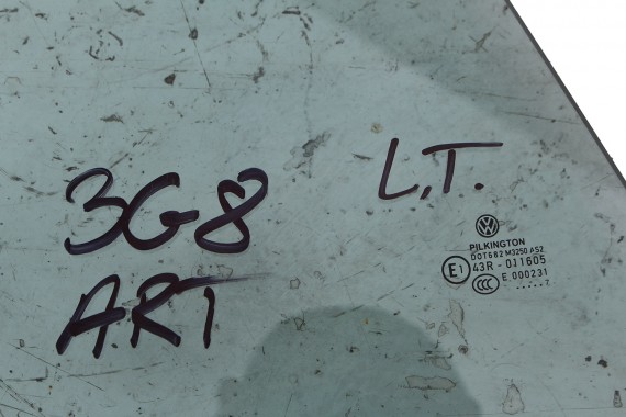 VW ARTEON SZYBA DRZWI LEWE TYŁ 3G8845205 3G8845205B  lewa tylna  3G8 845 205 B rok 2017   E1 AS2  zielony drzwiowa 3G8