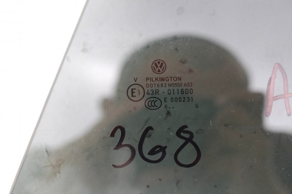 VW ARTEON SZYBA DRZWI PRAWE 3G8845206  3G8845206C  prawa TYŁ tylne 3G8 845 206 C rok 2016 E1 przyciemniana drzwiowa 3G8