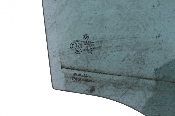 VW GOLF 7 VII SZYBA DRZWI PRAWE 5G4845202B prawa przód przednia pasażera 5G4845202A 5G4845202 2014 zielony drzwiowa 4D