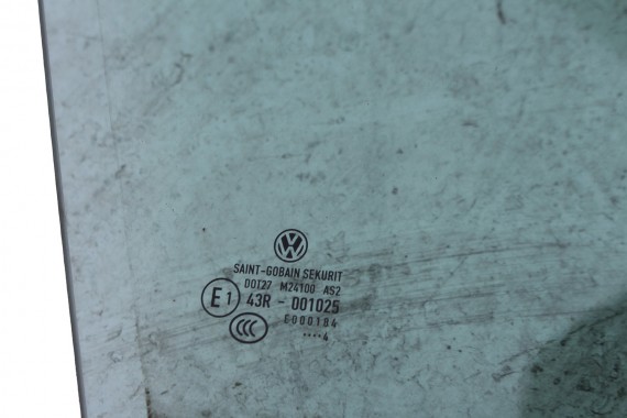 VW GOLF 7 VII SZYBA DRZWI PRAWE 5G4845202B prawa przód przednia pasażera 5G4845202A 5G4845202 2014 zielony drzwiowa 4D