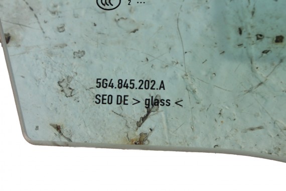 VW GOLF 7 SZYBA DRZWI PRAWE 5G4845202A prawa przód przednia pasażera 5G4845202 5G4845202B 5G4 845 202 2012 E1 drzwiowa 4D 5G