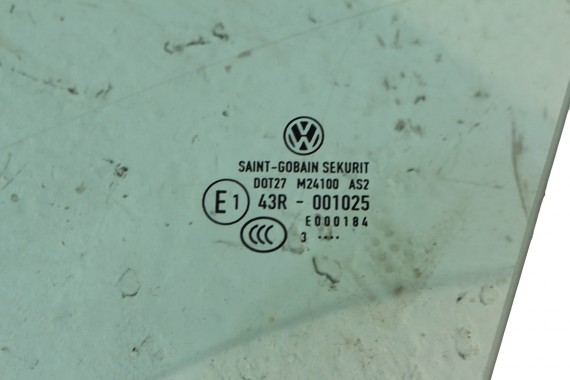 VW GOLF 7 SZYBA DRZWI LEWE 5G4845201B lewa przód przednia kierowcy 5G4845201 5G4845201A 5G4 2013 zielony drzwiowa 5G E1 AS2 VII