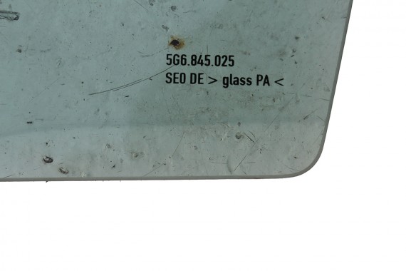 VW GOLF 7 VII SZYBA DRZWI LEWE 5G6845025 lewa tył tylna 5G6 845 025 rok 2013  zielony E1 AS2 drzwiowa 5G 5G4 5G6 FL