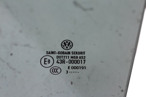 VW SCIROCCO SZYBA DRZWI LEWE 1K8845201B lewa przód przednia kierowcy 1K8 845 201 B rok 2013 zielony E9 AS2 drzwiowa 1K8 2009- FL