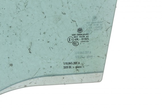 VW SPORTSVAN SZYBA DRZWI LEWE 510845201A 510845201B lewa przód przednia kierowcy 510 845 201 A B 2013 zielony drzwiowa 510845201