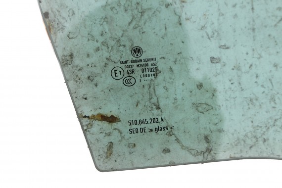 VW GOLF 7 SPORTSVAN SZYBA DRZWI PRAWE 510845202A 510845202B prawa przód przednia pasażera 510 845 202 A B 2013 zielony drzwiowa