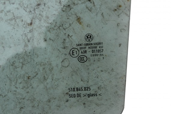 VW SPORTSVAN SZYBA DRZWI LEWE 510845025 510845025B lewa tył tylna 510 845 025 B 2013 kolor E1 AS2 zielony drzwiowa 510 510845025