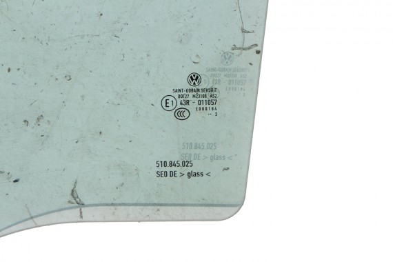 VW SPORTSVAN SZYBA DRZWI LEWE 510845025 510845025B lewa tył tylna 510 845 025 B 2013 kolor E1 AS2 zielony drzwiowa 510 510845025