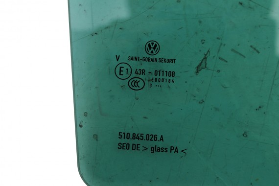 VW GOLF 7 SPORTSVAN SZYBA DRZWI PRAWE 510845026A 510845026C prawa tył tylna 510 845 026 A C 2013 E1 przyciemniany  drzwiowa 510