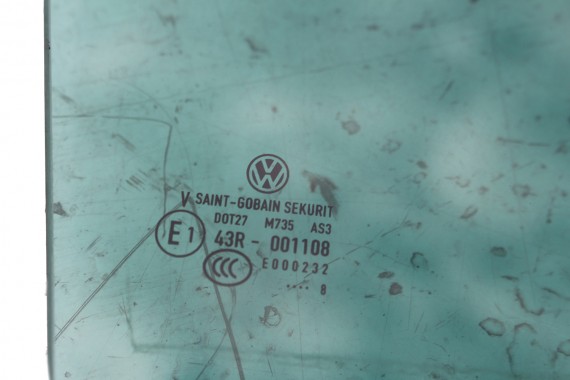 VW TIGUAN SZYBA DRZWI PRAWE 5N0845026A prawa tył tylna 5N0 845 026 A 2008 kolor zielony przyciemniany E1 AS3 drzwiowa 5N 2008-