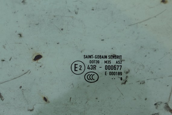 VW TOUAREG SZYBA DRZWI LEWE 7P6845021 7P6845021B lewa przód przednia kierowcy 7P6 845 021 2010  E2 AS2  zielony drzwiowa 7P 7P0