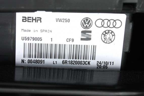 VW POLO NAGRZEWNICA 6R1820003CK DMUCHAWA KLIMATRONIK  6R1 820 003 CK 6R0 6R
