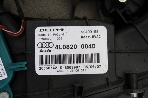 AUDI Q7 NAGRZEWNICA MAŁA tył tylna 4L0820004D 4L0 820 004 D 4L 4L0820004D 4L0820004D 4L0820004D 4L0820004D 4L0820004D 4L0820004