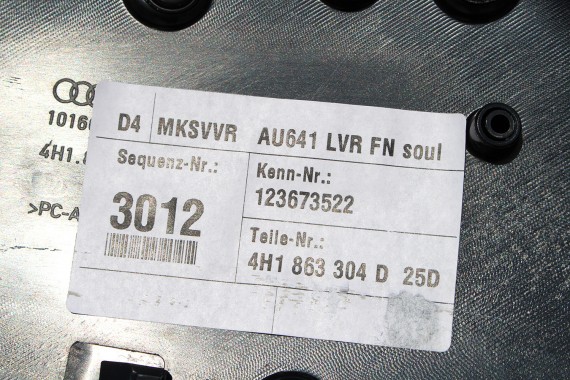 AUDI A8 S8 FL WYKOŃCZENIE TUNELU ŚRODKOWEGO 4H1863303D 4H1863304D 4H1863303G 4H1863304G 4H1 863 303 D 4H 25D - czarny 4H1863303D