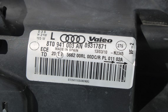 AUDI A5 S-LINE 8T LZ3M PRZÓD maska błotniki zderzak pas przedni wzmocnienie błotnik lampy Xenon Led Kolor: LZ3M - czerwony 8T