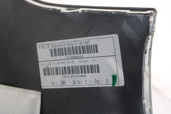 VW TIGUAN ZDERZAK TYŁ tylny 5N0807421G srebrny 5N  5N0 807 421 G FL LIFT 5N0807421 5N0807568 5N0807421 5N0807421G 5N0807421G