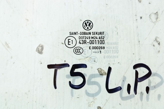 VW T5 T6 SZYBA DRZWI LEWE 7H0845201 lewa przód boczna przednia kierowcy rok 7H 7E 2011 7H0845201A 7H0845201C 7H0845201D E1 AS2