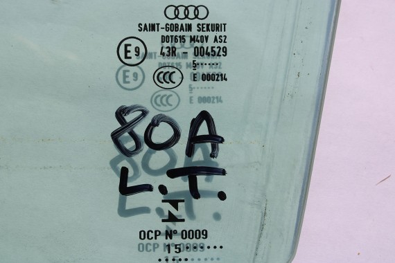 AUDI Q5 SZYBA DRZWI LEWE 80A845205 lewa tylna drzwiowa rok produkcji 2015 zielona E9 AS2 80A 845 205  80A FY