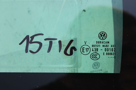 VW TIGUAN II SZYBA DRZWI LEWE 5NA845213 prawa tył tylna 5NA 845 213 rok 2015 kolor zielony przyciemniany E6 AS3 drzwiowa 5NA