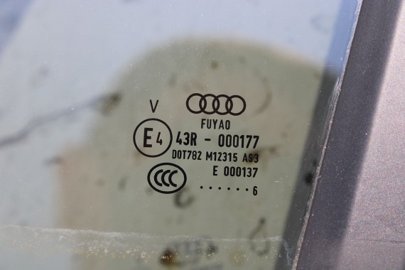 AUDI Q2 SZYBA DRZWI 81A845214 PRAWA TYŁ TYLNE 81A 845 213 drzwiowa E4 AS3 2015 mała 81A845213B 81A845213D 81A845214 81A845214