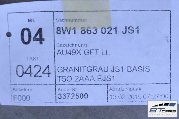 AUDI A4 WYKŁADZINA DYWAN PODŁOGI 8W1863021 8W1863021A 8W1 863 021 8W1863021 8W1863021A 8W1863021 8W1863021A 8W1863021 8W1863021A