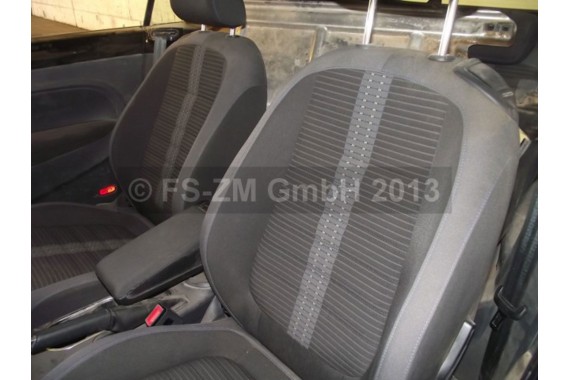 VW THE BEETLE CABRIO FOTELE KOMPLET FOTELI siedzeń siedzenia fotel tapicerka 5C 5C3 welur kolor czarno - szary
