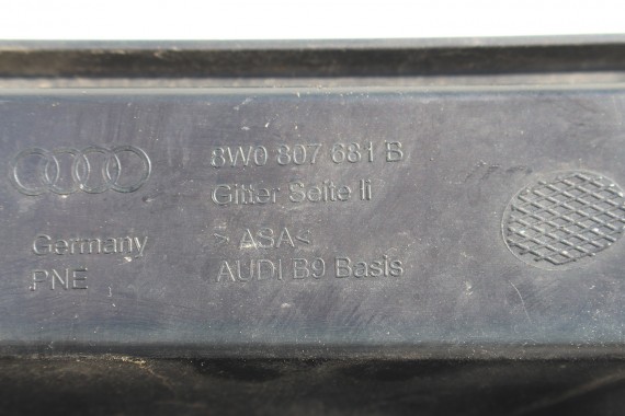 AUDI A4 8W KRATKA ZDERZAKA PRZÓD 8W0807681 8W0807682 zaślepka KRATKI 8W0807681B 8W0807682B L + P 2 sztuki b9 8W0807681 8W0807682