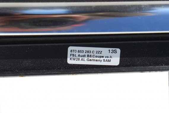 AUDI A5 LISTWA BOCZNA DRZWI 8T0853283C 8T0 853 283 C 8T0853283H 8T zgarniająca 2ZZ chrom uszczelka szyby 8T0853283C 8T0853283H
