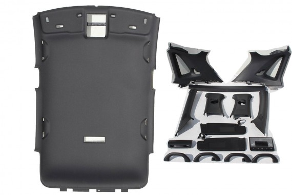 VW POLO PODSUFITKA SŁUPKI TAPICERKA CZARNA 6R4867501BJ 6R4 867 501 BJ 5 drzwi 6R CE6  czarny tytanowy KOMPLET Z SŁUPKAMI SŁUPKÓW