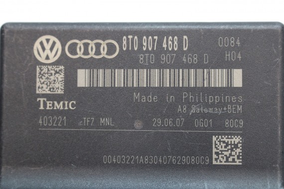 AUDI A4 A5 Q5 STEROWNIK MODUŁ GATEWAY 8T0 907 468 D 8T0907468D 8T0907468H 8T0907468M 8T0907468D 8T0907468H 8T0907468M8K 8T 8R