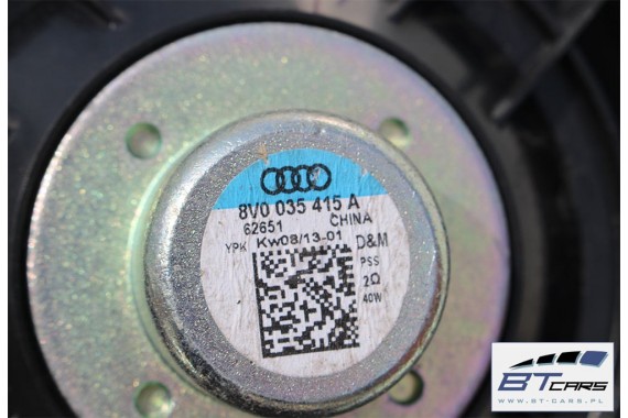 AUDI A3 ZESTAW GŁOŚNIKÓW GŁOŚNIKI 8V0035398 8V0035399 8V0035411 8V0035411B 8V0035415 8V0035415A 3-drz. 8V 2013-