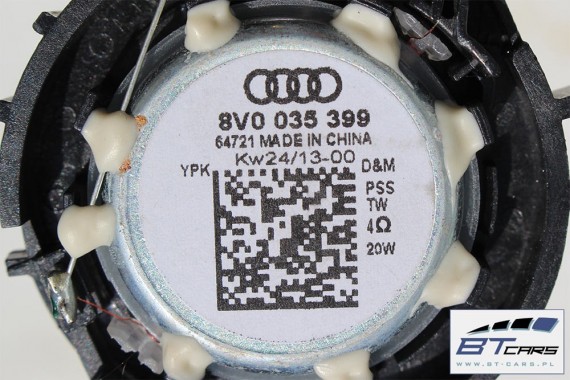 AUDI A3 ZESTAW GŁOŚNIKÓW GŁOŚNIKI 8V0035398 8V0035399 8V0035411 8V0035411B 8V0035415 8V0035415A 3-drz. 8V 2013-