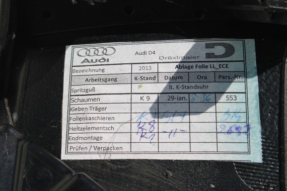 AUDI A8 SCHOWEK KONSOLI KIEROWCY 4H1857005A 4H1 857 005 A 38M Kolor 38M czarny 4H1857005A 4H1857005D 4H1857005A 4H1857005D 4H D4