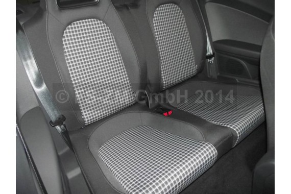 VW SCIROCCO LIFT FOTELE KOMPLET FOTELI siedzeń siedzenia fotel tapicerka 1K8 welur + materiał kolor czarno - szary