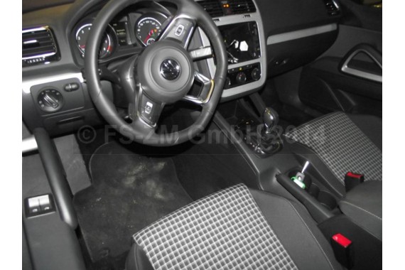 VW SCIROCCO LIFT FOTELE KOMPLET FOTELI siedzeń siedzenia fotel tapicerka 1K8 welur + materiał kolor czarno - szary